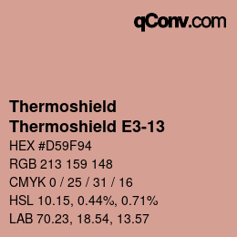 カラーコード: Thermoshield - Thermoshield E3-13 | qconv.com