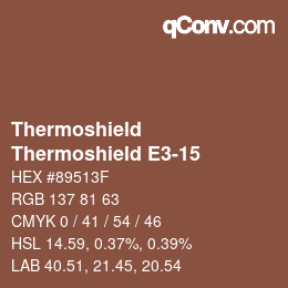 カラーコード: Thermoshield - Thermoshield E3-15 | qconv.com