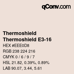 Farbcode: Thermoshield - Thermoshield E3-16 | qconv.com