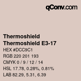 Farbcode: Thermoshield - Thermoshield E3-17 | qconv.com
