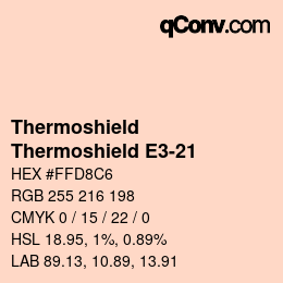 Farbcode: Thermoshield - Thermoshield E3-21 | qconv.com