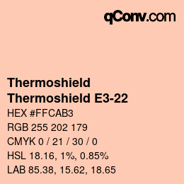 Color code: Thermoshield - Thermoshield E3-22 | qconv.com