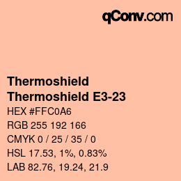 Farbcode: Thermoshield - Thermoshield E3-23 | qconv.com