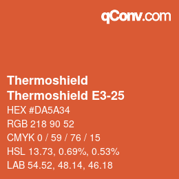 Color code: Thermoshield - Thermoshield E3-25 | qconv.com