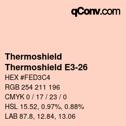 Color code: Thermoshield - Thermoshield E3-26 | qconv.com