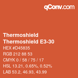 カラーコード: Thermoshield - Thermoshield E3-30 | qconv.com