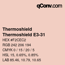 Color code: Thermoshield - Thermoshield E3-31 | qconv.com