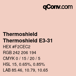 カラーコード: Thermoshield - Thermoshield E3-31 | qconv.com