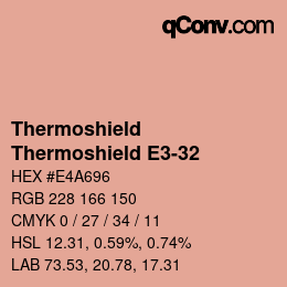 Code couleur: Thermoshield - Thermoshield E3-32 | qconv.com