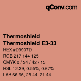 Color code: Thermoshield - Thermoshield E3-33 | qconv.com