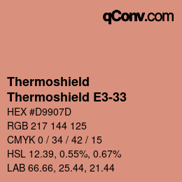 Código de color: Thermoshield - Thermoshield E3-33 | qconv.com