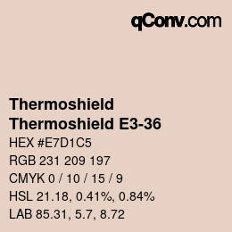 カラーコード: Thermoshield - Thermoshield E3-36 | qconv.com