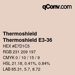 Color code: Thermoshield - Thermoshield E3-36 | qconv.com