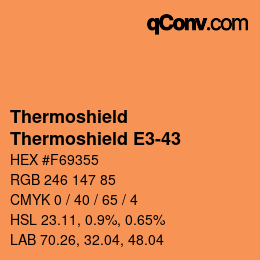 Color code: Thermoshield - Thermoshield E3-43 | qconv.com