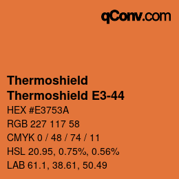 Color code: Thermoshield - Thermoshield E3-44 | qconv.com