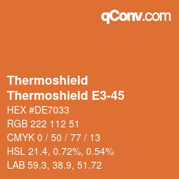 Color code: Thermoshield - Thermoshield E3-45 | qconv.com