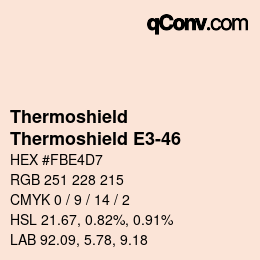 カラーコード: Thermoshield - Thermoshield E3-46 | qconv.com