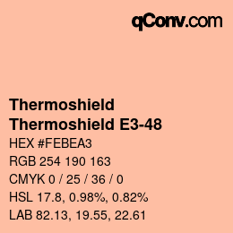 Color code: Thermoshield - Thermoshield E3-48 | qconv.com