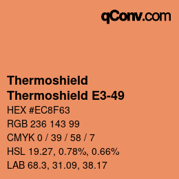 カラーコード: Thermoshield - Thermoshield E3-49 | qconv.com