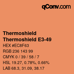 Color code: Thermoshield - Thermoshield E3-49 | qconv.com