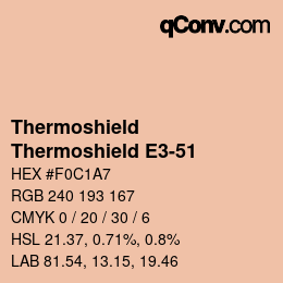 Color code: Thermoshield - Thermoshield E3-51 | qconv.com