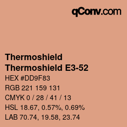 Code couleur: Thermoshield - Thermoshield E3-52 | qconv.com