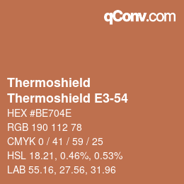 カラーコード: Thermoshield - Thermoshield E3-54 | qconv.com