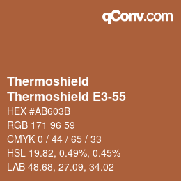 カラーコード: Thermoshield - Thermoshield E3-55 | qconv.com