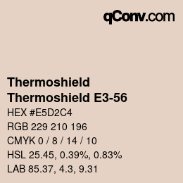 Color code: Thermoshield - Thermoshield E3-56 | qconv.com