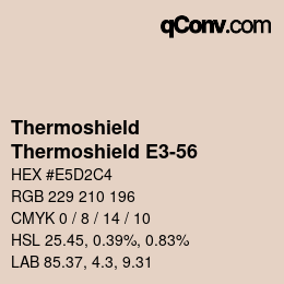 Código de color: Thermoshield - Thermoshield E3-56 | qconv.com