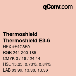 Code couleur: Thermoshield - Thermoshield E3-6 | qconv.com