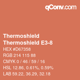 Color code: Thermoshield - Thermoshield E3-8 | qconv.com