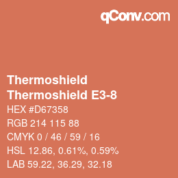 Color code: Thermoshield - Thermoshield E3-8 | qconv.com