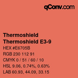 カラーコード: Thermoshield - Thermoshield E3-9 | qconv.com