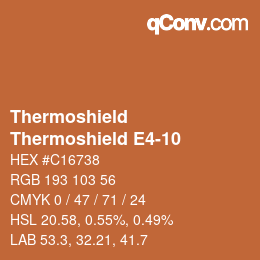 Color code: Thermoshield - Thermoshield E4-10 | qconv.com