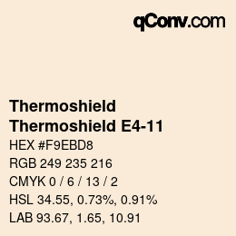 Farbcode: Thermoshield - Thermoshield E4-11 | qconv.com