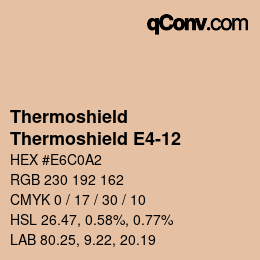 カラーコード: Thermoshield - Thermoshield E4-12 | qconv.com