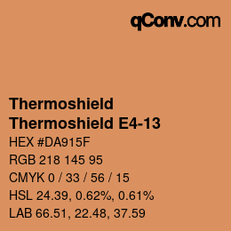 カラーコード: Thermoshield - Thermoshield E4-13 | qconv.com