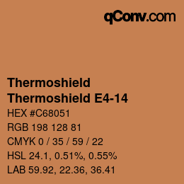 カラーコード: Thermoshield - Thermoshield E4-14 | qconv.com