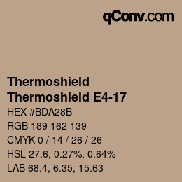 Farbcode: Thermoshield - Thermoshield E4-17 | qconv.com