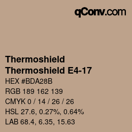 Color code: Thermoshield - Thermoshield E4-17 | qconv.com