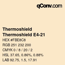 カラーコード: Thermoshield - Thermoshield E4-21 | qconv.com