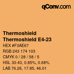 Color code: Thermoshield - Thermoshield E4-23 | qconv.com