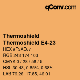 カラーコード: Thermoshield - Thermoshield E4-23 | qconv.com