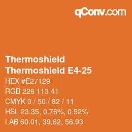 Color code: Thermoshield - Thermoshield E4-25 | qconv.com