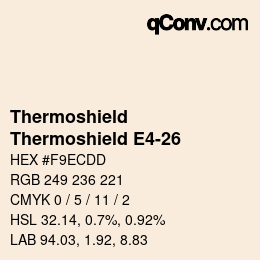 Farbcode: Thermoshield - Thermoshield E4-26 | qconv.com