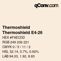カラーコード: Thermoshield - Thermoshield E4-26 | qconv.com