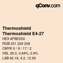 カラーコード: Thermoshield - Thermoshield E4-27 | qconv.com