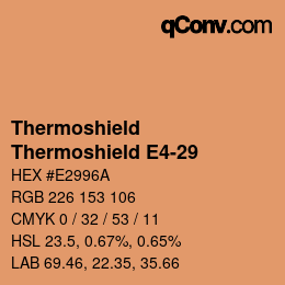 Color code: Thermoshield - Thermoshield E4-29 | qconv.com