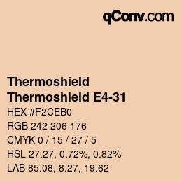 Color code: Thermoshield - Thermoshield E4-31 | qconv.com